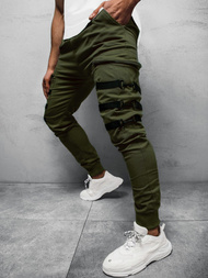Spodnie męskie chino joggery khaki OZONEE G/11132