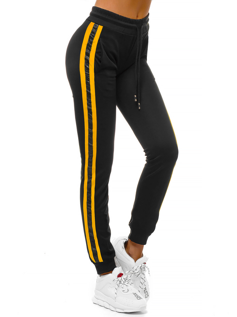 Спортивні штани жіночі Чорно-Жовтi OZONEE O/82318