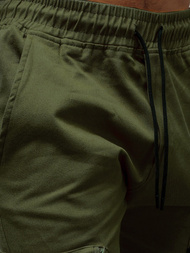 Spodnie męskie chino joggery khaki OZONEE G/11132