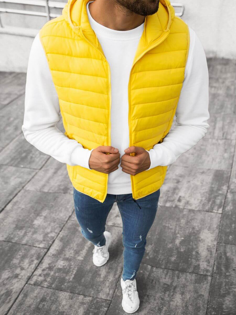 Безрукавка чоловіча Жовта OZONEE JS/HDL88002Z