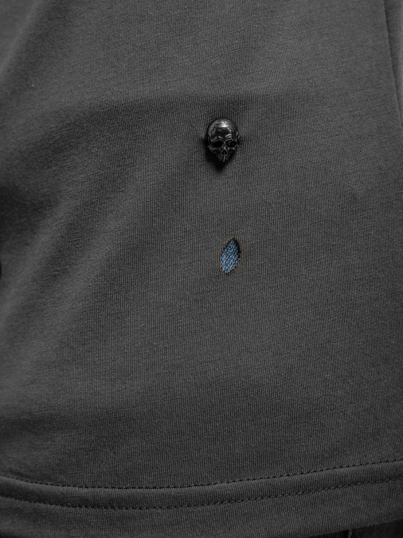 T-Shirt męski grafitowy OZONEE NB/3009