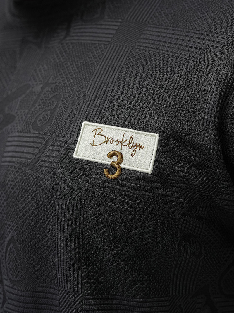 T-shirt męski regular fit czarny OZONEE O/QQ1568