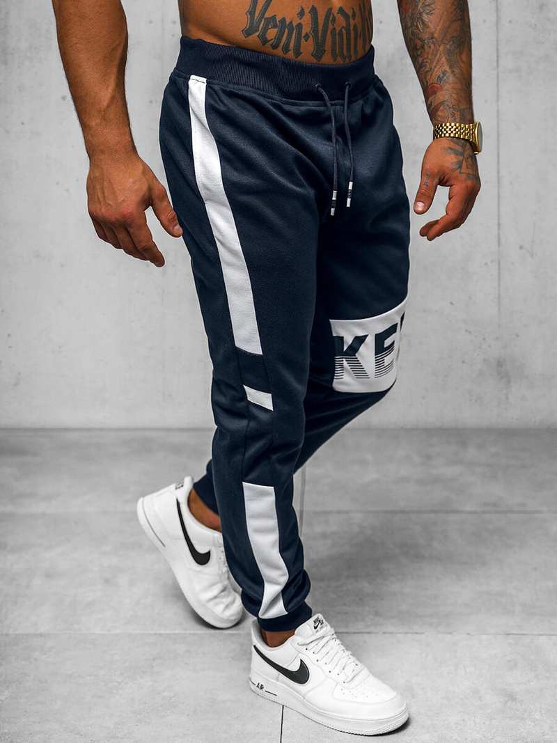 Штани спортивні чоловічі tемно-cинi OZONEE JS/8K209