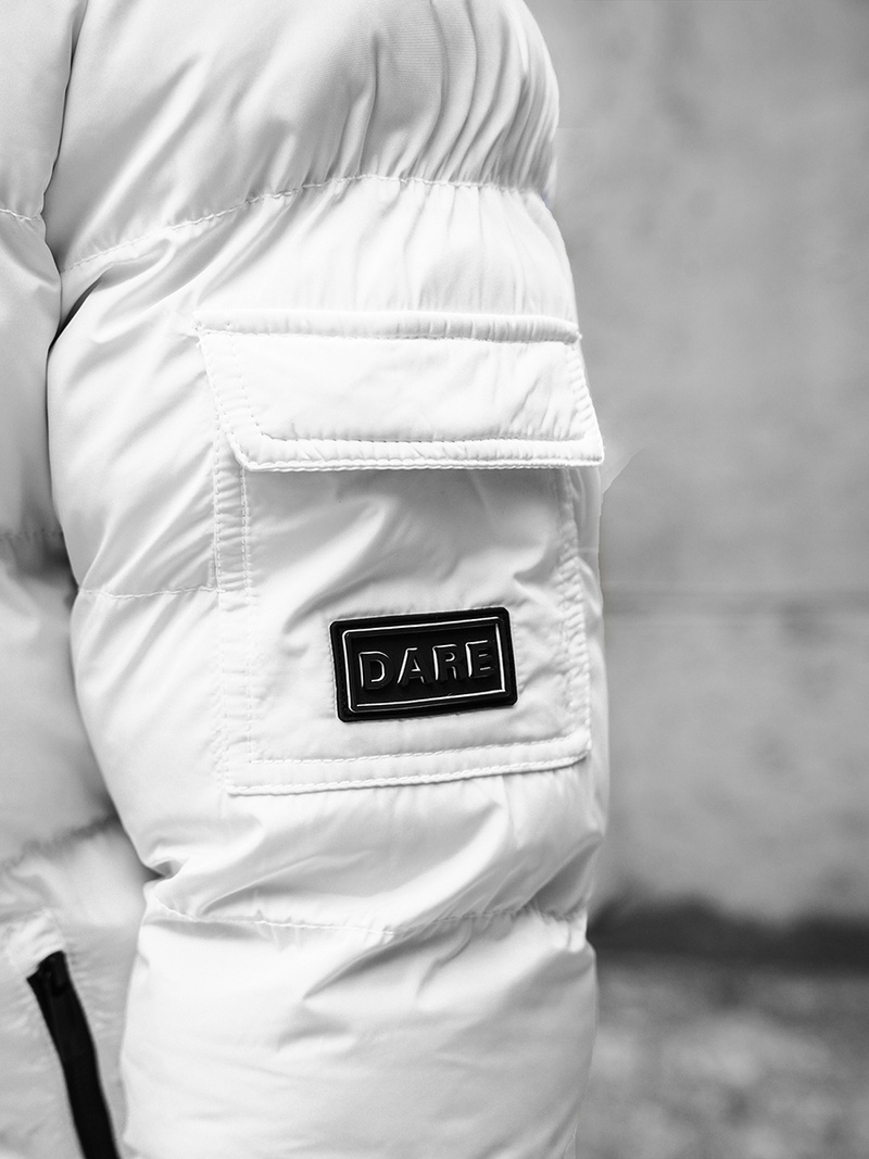 Kurtka zimowa męska pikowana biała OZONEE N/7332