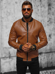 Чоловіча шкіряна куртка Гiрчична OZONEE JS/11Z8107