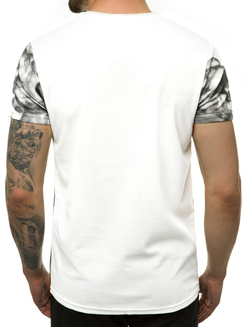 T-Shirt męski biały OZONEE JS/SS10999Z