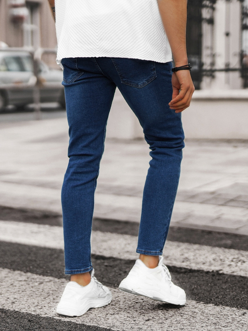 Spodnie jeansowe męskie ciemno-niebieskie OZONEE E/5192/01