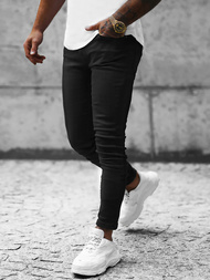 Spodnie jeansowe męskie czarne OZONEE E/5690/01