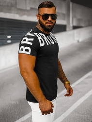 T-shirt męski czarny OZONEE O/8T1265/3