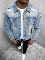 Чоловіча джинсова куртка Яскраво-Синя OZONEE NB/MJ501BC