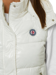 Стьобаний жіночий жилет біла OZONEE O/SW025/10