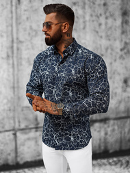 Koszula męska granatowa OZONEE O/V04