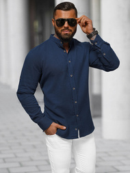 Класична сорочка чоловіча tемно-cиня OZONEE O/309992