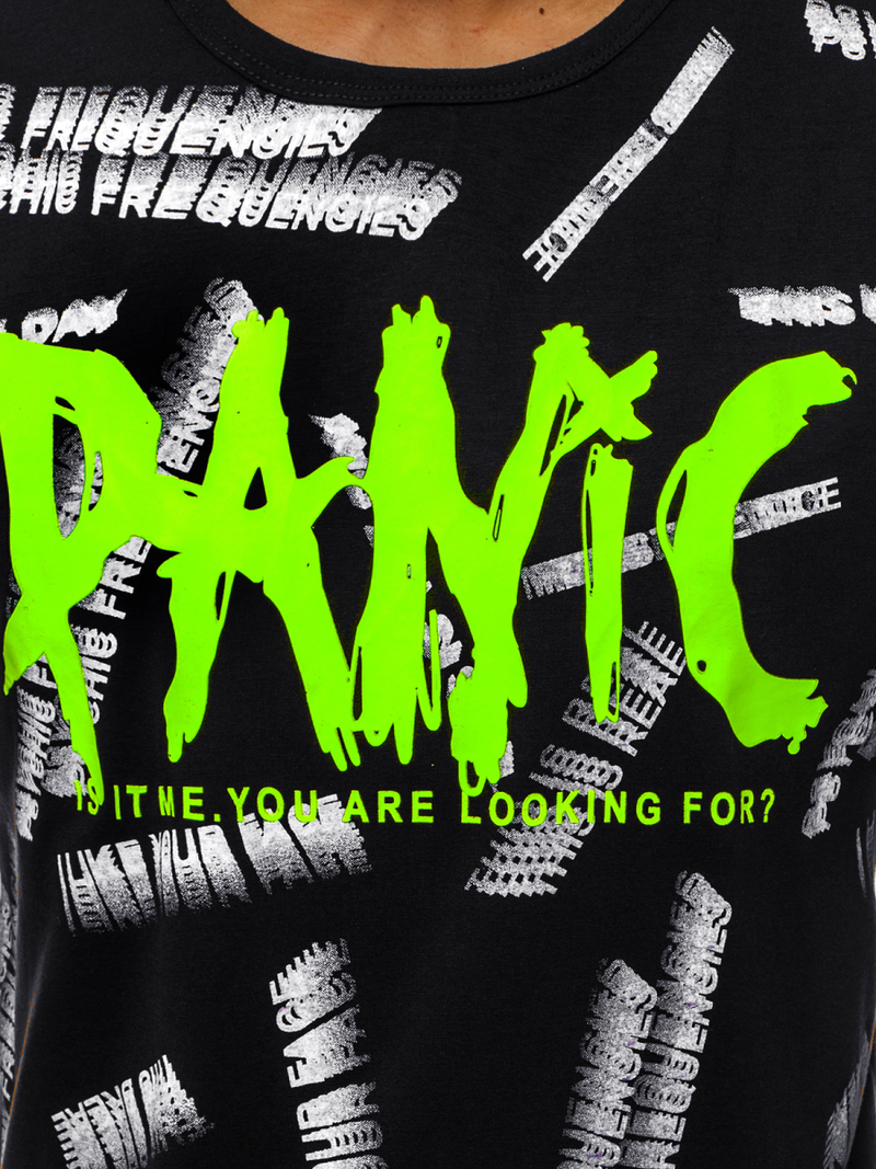 T-Shirt męski czarny OZONEE JS/KS1998