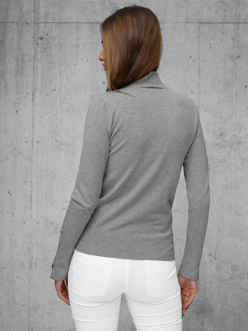 Sweter damski ciemno-szary OZONEE JS/8002/3