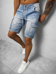 Spodenki męskie jeansowe jasnoniebieskie OZONEE NB/MP0039/1BC