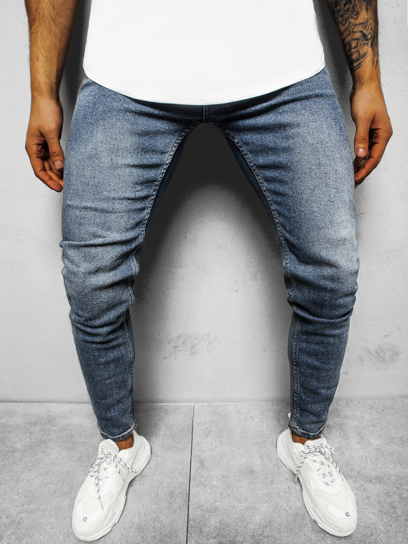 Spodnie jeansowe męskie niebieskie OZONEE E/1241SP