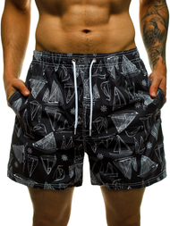 Spodenki kąpielowe męskie czarne OZONEE JS/ST070