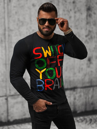 Longsleeve męski czarny OZONEE O/B259