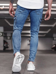 Spodnie jeansowe męskie niebieskie OZONEE G/1054