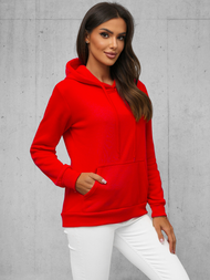 Bluza z kapturem damska czerwona OZONEE JS/W02Z