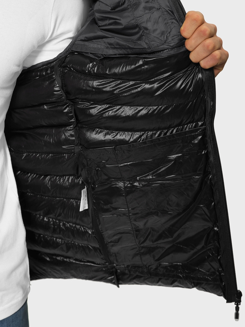 Kurtka zimowa męska pikowana grafitowa OZONEE JS/M13057/105