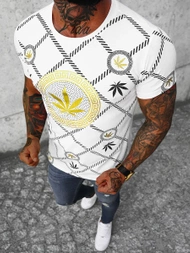 T-shirt męski biały OZONEE O/T130/1