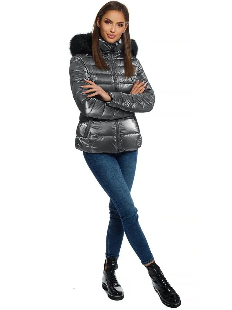 Куртка жіноча срібляста OZONEE O/DK030/45