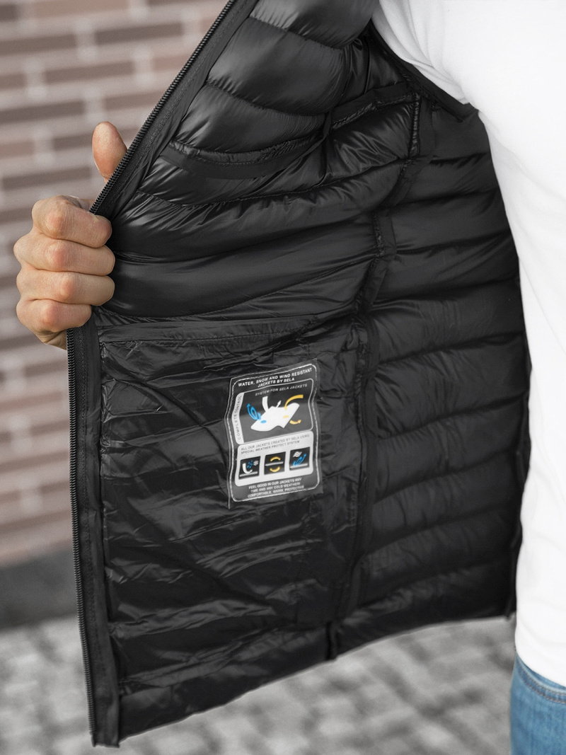 Kurtka zimowa męska pikowana granatowa OZONEE JS/M13057/215Z