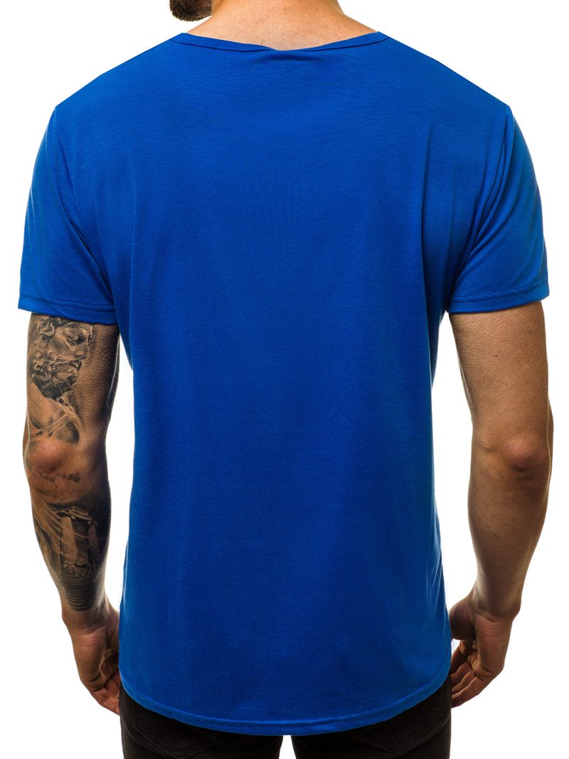 T-Shirt męski niebieski OZONEE JS/KS2028Z