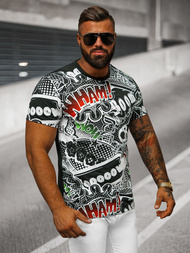 T-shirt męski czarny OZONEE O/T137/3