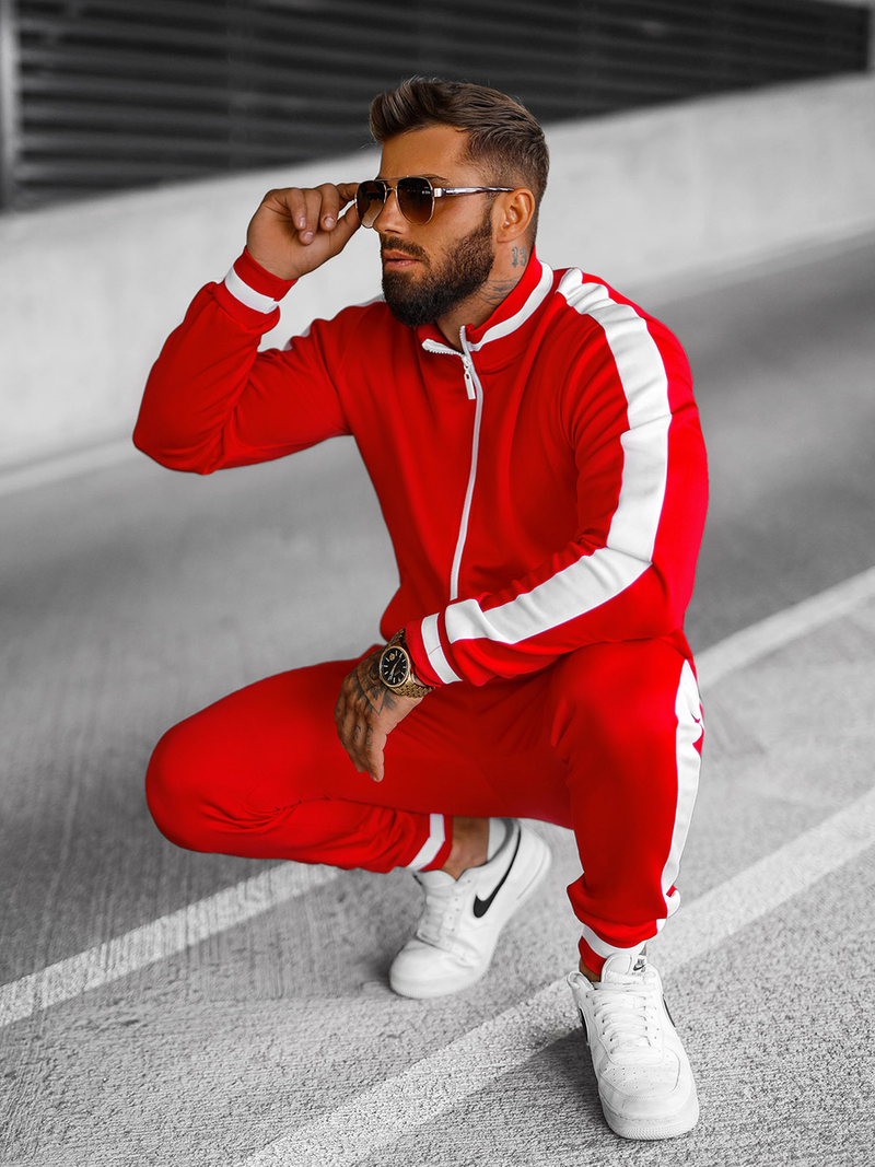 Спортивний костюм чоловічій Червоний OZONEE JS/8C99/18Z