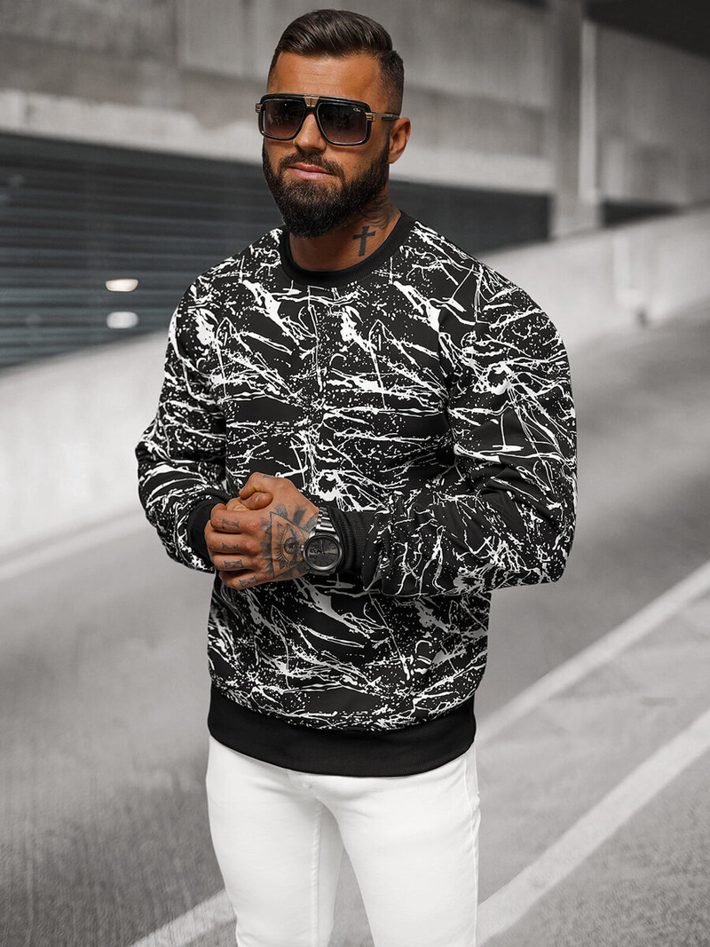 Bluza męska czarna OZONEE JS/8B1222/3