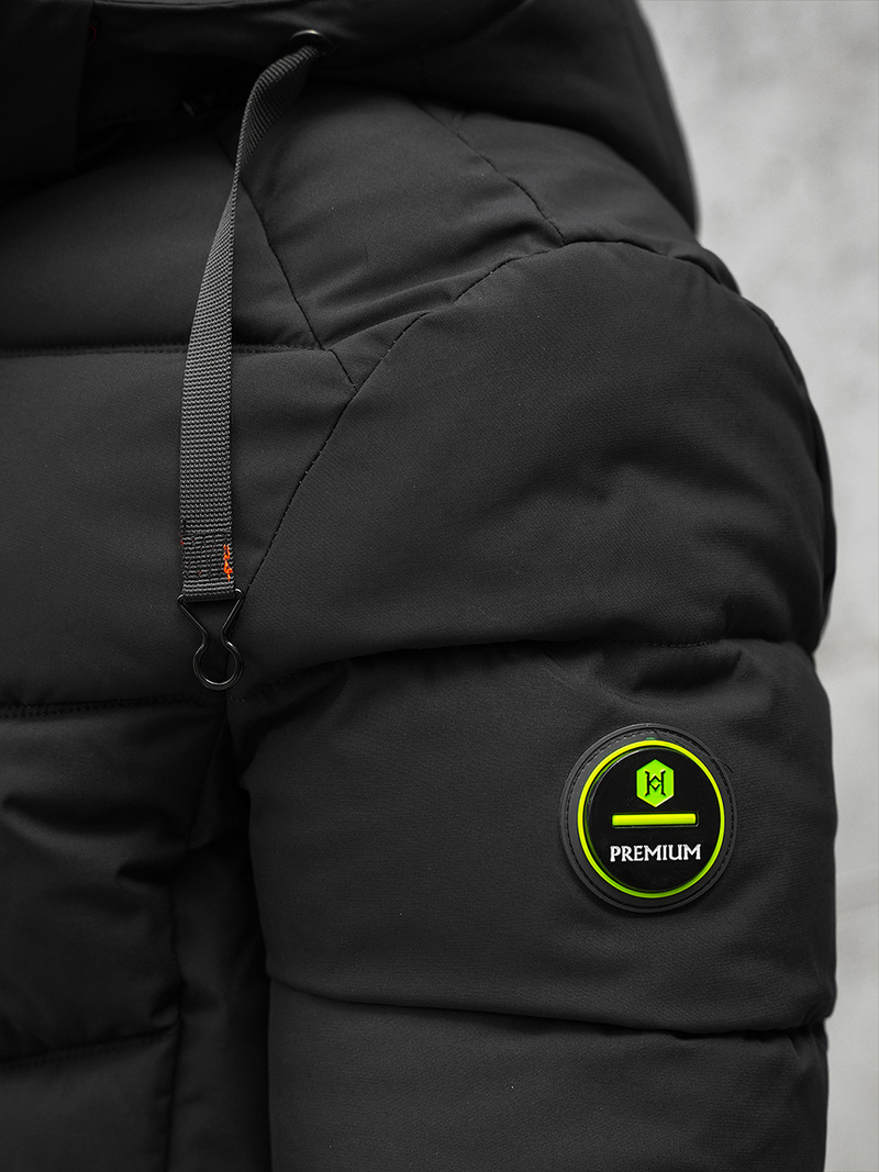 Kurtka zimowa męska czarna OZONEE JS/22M55/392