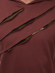 T-Shirt z kapturem męski bordowy OZONEE A/1185Z