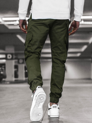Spodnie męskie chino joggery khaki OZONEE O/11106