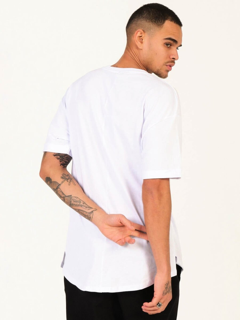 T-Shirt męski biały OZONEE MR/21576