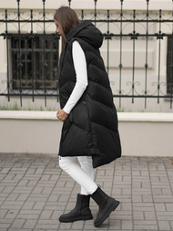 Стьобаний жіночий жилет чорний OZONEE JS/M788/392Z