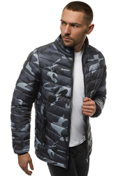 Kurtka męska przejściowa grafitowa-moro OZONEE JS/SM80Z