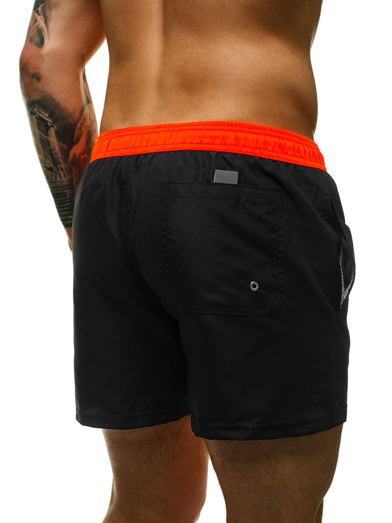 Шорти чоловічі Чорно-помаранчеві OZONEE ST004-8