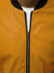 Kurtka skórzana męska camelowa OZONEE N/6125