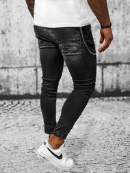 Spodnie jeansowe męskie czarne OZONEE O/260SPZ