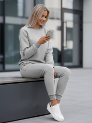 Komplet dresowy dwuczęściowy damski szary OZONEE JS/CKW01