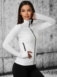 Bluza damska rozpinana biała OZONEE JS/HD150/45Z