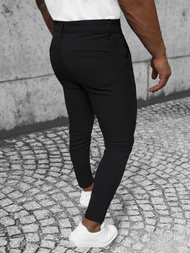 Spodnie męskie chino materiałowe czarne OZONEE O/1000Z