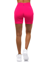 Spodenki dresowe damskie różowo-neonowe OZONEE O/54548