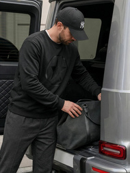 Чоловічий світшот чорний OZONEE JS/8B1991/3