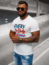 T-shirt męski biały OZONEE O/8T1266/1