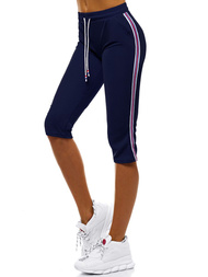 Spodnie dresowe krótkie damskie granatowe OZONEE JS/1021/B4