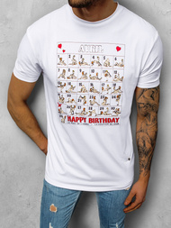 T-Shirt męski biały OZONEE NB/3005